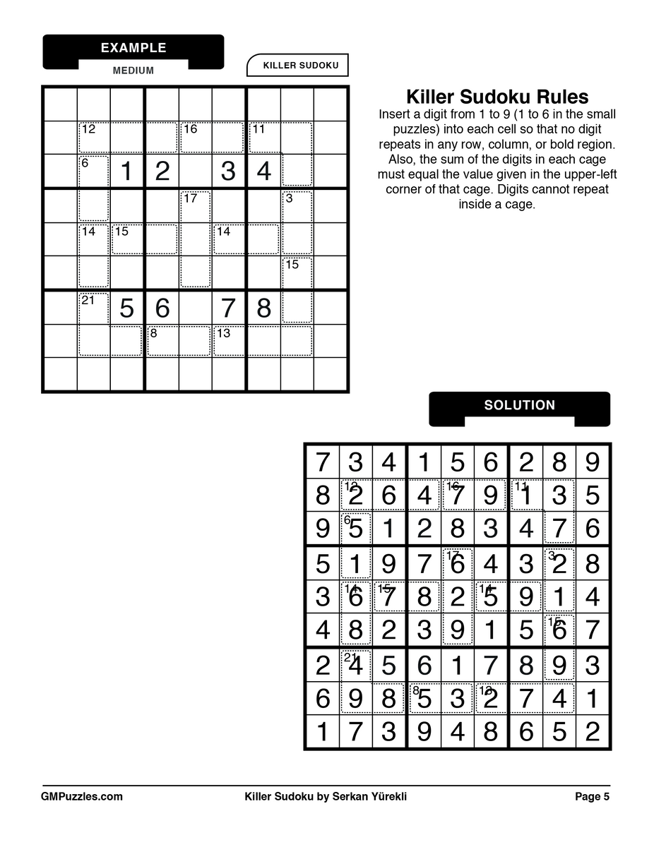 Killer Sudoku – Grandmaster Puzzles